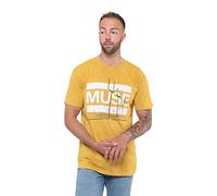 MUSE T Shirt Origin of Symmetry Nue offiziell Herren Orange Gelb Mineral Wash M