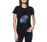 Muse The 2nd Law Damen Schwarz T-Shirt Kurzarm Women's Black T-Shirt