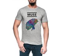 Muse The 2nd Law Herren Grau T-Shirt Kurzarm Men's Grey T-Shirt