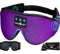 MUSICOZY 3D Schlafmasken Kopfhörer, 100% Verdunkelung, Schlafkopfhörer, Bluetooth-Augenmaske mit Kopfhörern zum Schlafen, Reisen, Nickerchen, Entspannen, Meditieren