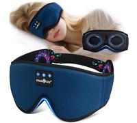 MUSICOZY Bluetooth Schlafmaske mit Kopfhörer,Bequeme 3D Schlafmaske für Seitenschläfer,100% Verdunkelung & kein Augendruck, weich&atmungsaktiv,ideal für Schlafen,Reisen,Flugzeug & Insomnia, 14h Akku