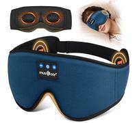 MUSICOZY Schlafkopfhörer,100% Verdunkelung 3D Schlafmaske mit Kopfhörer zum Schlafen,Weich schlaf kopfhörer mit Bluetooth V5.4 & 16 Stunden Spielzeit für Reisen/Nickerchen/Yoga/Meditation