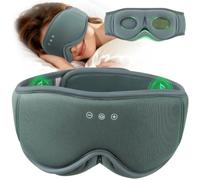 MUSICOZY Schlafmaske, Kopfhörer, Bluetooth, 3D, Bambus-Baumwolle | Ultraleises Band, 100 % Verdunkelungs-Augenmaske mit Kopfhörern und 16 Stunden Spielzeit. Perfekt für Seiten-