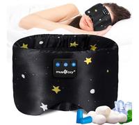 Musicozy Schlafmaske mit Bluetooth-Kopfhörern, weiche Seiden-Augenmaske, Kopfhörer für Männer und Frauen, weiche Schlaf-Kopfhörer, Bluetooth-Augenmaske zum Schlafen, Reisen, Entspannen, Yoga