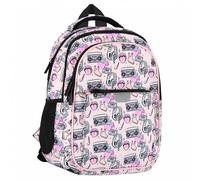 Musik-Schulrucksack für Mädchen, Reflektoren, 4 Fächer, 23 l (Musik)