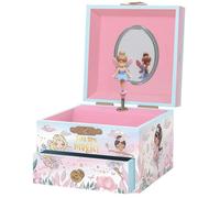 Musikalische Feen-Schmuckkiste für Mädchen - Kinderspieluhr, drehende Prinzessin und Spiegel, Prinzessinnengeschenk für Mädchen, Schmuckkästchen, Kindergeburtstagsgeschenk - Alter 3-10, rosa