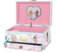 Musikalische Feen-Schmuckkiste für Mädchen - Kinderspieluhr, drehende Prinzessin und Spiegel, Prinzessinnengeschenk für Mädchen, Schmuckkästchen, Kindergeburtstagsgeschenk - Alter 3-10, rosa