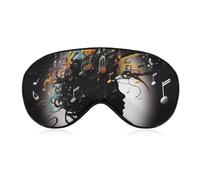 Musikbild Augenmaske, Seitenschlafmaske, leichte Augenbinde, Schlafmaske, Nasenpolster und Gummiband für Kinder, Frauen und Männer