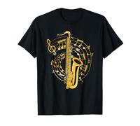 Musiker Notenschlüssel Saxophonist Musik Noten Saxophon T-Shirt