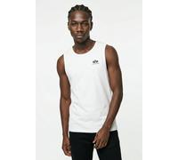 Muskelshirt ALPHA INDUSTRIES "Back Print Tank", Herren, Gr. M, weiß, Single Jersey, Obermaterial: 100% Baumwolle, bedruckt, regular fit normal, Rundhals, Shirts (36744247-M) weiß