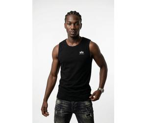 Muskelshirt ALPHA INDUSTRIES "Back Print Tank", Herren, Gr. XL, schwarz, Single Jersey, Obermaterial: 100% Baumwolle, bedruckt, regular fit normal, Rundhals, Shirts (33422723-XL) schwarz