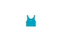 Alpha Industries Damen Basic Crop SL Wmn Tank Top T-Shirt, Blue Lagoon, L