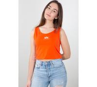 Muskelshirt ALPHA INDUSTRIES "Basic Crop-Tank SL Women", Damen, Gr. XS, rot (atomic rot), Obermaterial: 95% Baumwolle, 5% Elastan, Shirts (49826842-XS) atomic rot