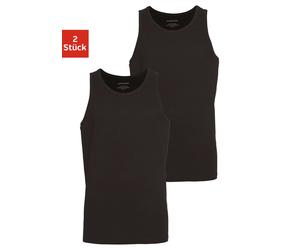 Muskelshirt JACK & JONES "JACBASIC TANKTOP 2 PACK NOOS", Herren, Gr. L, schwarz, Jersey, Obermaterial: 100% Baumwolle, unifarben, regular fit normal, Rundhals, Shirts, unifarben, modisch, regular fit,