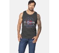 Muskelshirt JAN VANDERSTORM "Tanktop BEUTE", Herren, Gr. 5XL, grau (dunkelgrau melange), Obermaterial: 70% Baumwolle CO. 30% Polyester COOLMAX PES(Coolmax)., Tops (73855622-5XL) dunkelgrau melange