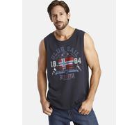 Jan Vanderstorm Comfort Fit Tank Top dunkelblau, Bedruckt