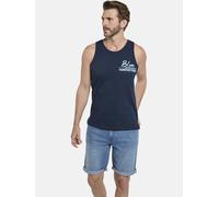 Jan Vanderstorm Herren Tanktop Felton |Muskelshirt |Rundhals |Aufdruck | Reine Baumwolle | große Größen L-7XL dunkelblau, 3XL (XXXL) - 64/66