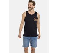 Jan Vanderstorm Herren Tanktop Felton |Muskelshirt |Rundhals |Aufdruck | Reine Baumwolle | große Größen L-7XL schwarz, 6XL (XXXXXXL) - 76/78