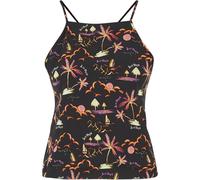 Muskelshirt JUST RHYSE "Just Rhyse Damen Just Rhyse Top Waikiki", Damen, Gr. L, bunt (schwarz colorot), 100% Viskose, mehrfarbig, normal, U-Boot-Ausschnitt, Shirts (92397102-L) schwarz colorot