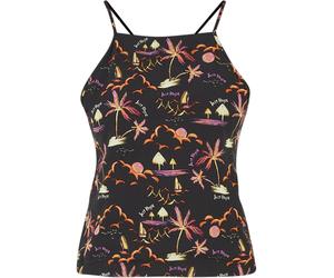 Muskelshirt JUST RHYSE "Just Rhyse Damen Just Rhyse Top Waikiki", Damen, Gr. L, bunt (schwarz colorot), 100% Viskose, mehrfarbig, normal, U-Boot-Ausschnitt, Shirts (92397102-L) schwarz colorot