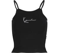 Muskelshirt KARL KANI "Karl Kani Damen KKWQ22001BLK Karl Kani Tape Small Signature Top", Damen, Gr. XL, schwarz, 95% Baumwolle, 5% Elasthan, bedruckt, slim fit, ohne Ausschnitt, Shirts (12362666-XL) s