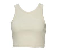 Muskelshirt KARL KANI "Karl Kani Damen KW232-032-1 KK Small Signature Racer Rib Top", Damen, Gr. L, sanftes weiß, 97% Baumwolle, 3% Elasthan, bedruckt, slim fit, Rundhals, Shirts (25360564-L) sanftes