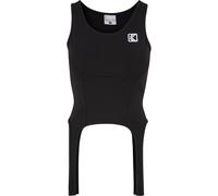 Muskelshirt KARL KANI "Karl Kani Damen KW241-002-1 Karl Kani Og Corset Strap Top", Damen, Gr. XS, schwarz, 95% Baumwolle, 5% Elasthan, bedruckt, slim fit, Rundhals, Shirts Muskelshirt (42454816-XS)