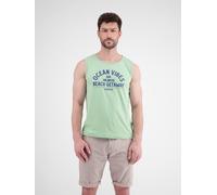 Muskelshirt LERROS "LERROS Herren Tanktop mit Brustprint", Herren, Gr. S, grün (light peppermint), 100% Baumwolle, Rundhals, Shirts Muskelshirt (77449314-S)