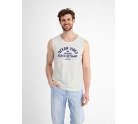 Muskelshirt LERROS "LERROS Herren Tanktop mit Brustprint", Herren, Gr. XXL, weiß (broken weiß), 100% Baumwolle, Rundhals, Shirts (51469606-XXL) broken weiß