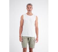 Muskelshirt LERROS "Luftiges Tanktop aus Baumwolle mit trendigem Slogan-Print", Herren, Gr. XL, weiß (broken weiß), 100% Baumwolle, Rundhals, Shirts (91777422-XL) broken weiß