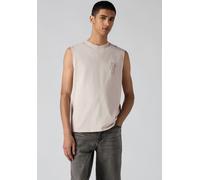 Muskelshirt LEVI'S "GR MUSCLE TANK", Herren, Gr. S, beige (the originals 5 pumice stone), Jersey, Obermaterial: 100% Baumwolle, gerade hüftbedeckend, Rundhals, Shirts, Vorder- und Rückenteil mit Druck