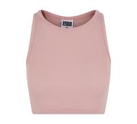 Muskelshirt URBAN CLASSICS "Urban Classics Damen Ladies Cropped Rib Top", Damen, Gr. 4XL, rosa (lemonadepink), 97% Baumwolle, 3% Elasthan, unifarben, slim fit, Rundhals, Shirts (98515906-4XL) lemonade