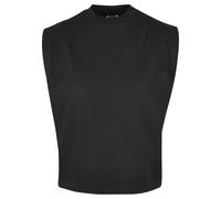Muskelshirt URBAN CLASSICS "Urban Classics Damen Ladies Organic Heavy Pleated Shoulder Top", Damen, Gr. 5XL, schwarz, 100% Baumwolle, unifarben, loose fit, Rundhals, Shirts (12834263-5XL) schwarz