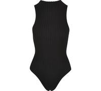 Muskelshirt URBAN CLASSICS "Urban Classics Damen Ladies Rib Knit Sleevless Body", Damen, Gr. XS, schwarz, 35% Polyacryl, 35% Viskose, 30% Polyamid, unifarben, slim fit, hoch geschlossener Ausschnitt,