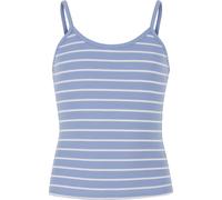 Muskelshirt URBAN CLASSICS "Urban Classics Girls Striped Rib Basic Top", Mädchen, Gr. 158/164, powderblau, weiß, 96% Baumwolle, 4% Elasthan, gestreift, slim fit, Racerback, Shirts (38491468-158) powde