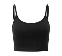 Muskelshirt URBAN CLASSICS "Urban Classics Ladies Short Velvet Top", Damen, Gr. M, schwarz, 93% Polyester, 7% Elasthan, unifarben, skinny fit, ohne Ausschnitt, Shirts (69334748-M) schwarz
