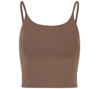 Muskelshirt URBAN CLASSICS "Urban Classics Ladies Sports Top adjustable", Damen, Gr. M, braun (mocca braun), 80% Nylon, 20% Elasthan, unifarben, slim fit, Shirts (42623810-M) mocca braun
