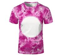 Muskelshirts Herren Sport Tops Hemd Herren Schwarz MäNner Bunte Drucken Rundhalsausschnitt Kurzarm T-Shirts Sommer LäSsige Loose Basic Oberteil Outdoor T Shirt MäNner (Rosa, XXL)