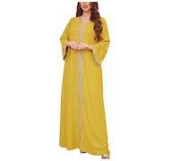 Muslimische Kleider Damen Elegant, Gebetskleidung für Frauen, Sommerkleid Leicht Abaya Kleid Gebetskleid Kaftan Strand Maxikleider Orientalisches Kostüm Muslimische Kleidung Frauen Modern