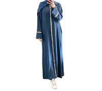Muslimische Kleider Damen Zum Beten Gebetskleidung - Sommerkleid Leicht Lang Abaya Ramadan Kleider Langarm Gebetskleid Kaftan Strand Maxikleider Muslimische Kleidung Modern Orientalisches Kostüm