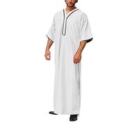 Muslimische Robe Herren Einfarbig muslimisches Kleid Islamischen Dubai Männer-Muslimische Kleider Ethnische Maxikleid Ramadan Roben Taiji Kleidung