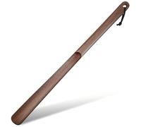 muso wood Schuhlöffel lang 60cm aus Holz, Echtem Walnussholz Stabiler Schuhanzieher lang für Senioren, Schwangere
