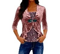 Musselin Bluse Damen Carmenbluse Schwarz Herbst Gothic Oberteil Poloshirt Langarm Grüne T-Shirt Silvester Outfit Gehrock Oberteile Weiss Elegant Pullover Modern Tailliert Satinbluse Glitzerbluse