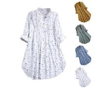 Musselin Bluse Damen Kurz, Leinenbluse Damen Langarm Tunika Sommer Lang Leinen Shirt Oversized Oberteile Baumwoll Leinenshirt Musselin Bluse Blumen Longshirt Alle Meine Bestellungen Anzeigen 2025