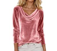 Musselin Bluse Damen Mesh Oberteil Pullover Herbst Baumwolle Adler Mode Schwarzes Elegant Glitzershirt Festliches Blumen Beige Rote Glitzer Boho Wickelbluse