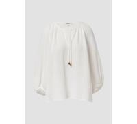 Musselin-Bluse mit Raglanärmeln und Raffung 34 creme 2165767.0210.34