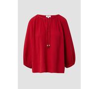 Musselin-Bluse mit Raglanärmeln und Raffung 34 rot 2165767.3533.34