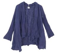 Musselin Boho Blusenjäckchen, Baumwoll Wickelbluse, langärmlig, grau | 100% Baumwolle, lässiger Schnitt, angenehm zu tragen, femininer Look