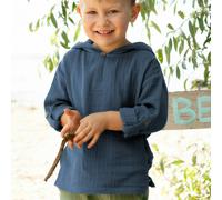 Musselin Hoodie marine 110/116