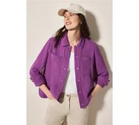 Blouson CECIL, Damen, Gr. XXL (46), magenta lacquer, Web, 100% Baumwolle, unifarben, comfort fit normal, V-Ausschnitt, breiter Bund, Jacken Blouson, aus reiner Baumwolle (36224641-XXL) magenta lacquer